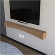 Batamex Parametric 60 inch Floating Shelf Geometric Wooden Wall Decor Oak Color