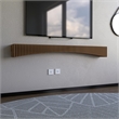 Batamex Parametric 60 inch Floating Shelf Geometric Wooden Wall Decor Oak Color