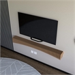 Batamex Parametric 60 inch Floating Shelf Geometric Wooden Wall Decor Oak Color