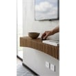 Batamex Parametric 60 inch Floating Shelf Geometric Wooden Wall Decor Oak Color