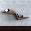 Batamex Parametric 57 inch Floating Shelf Geometric Wooden Wall Decor Oak Color
