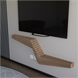 Batamex Parametric 57 inch Floating Shelf Geometric Wooden Wall Decor Oak Color