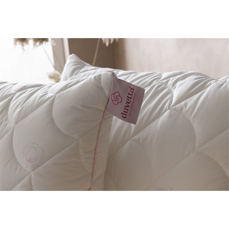 BATAMEX Duvetta Natural Wool Pillow with Protector Cover and Adjustable Filling