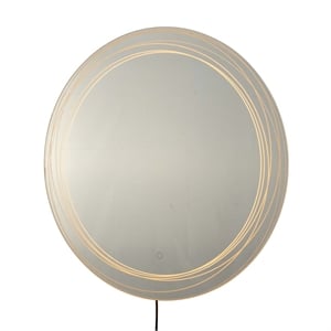 Mojave 36&quot Round Backlit LED Wall Mirror - Chrome