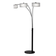 Amarillo 3 Light Arc Floor Lamp - Matte Black