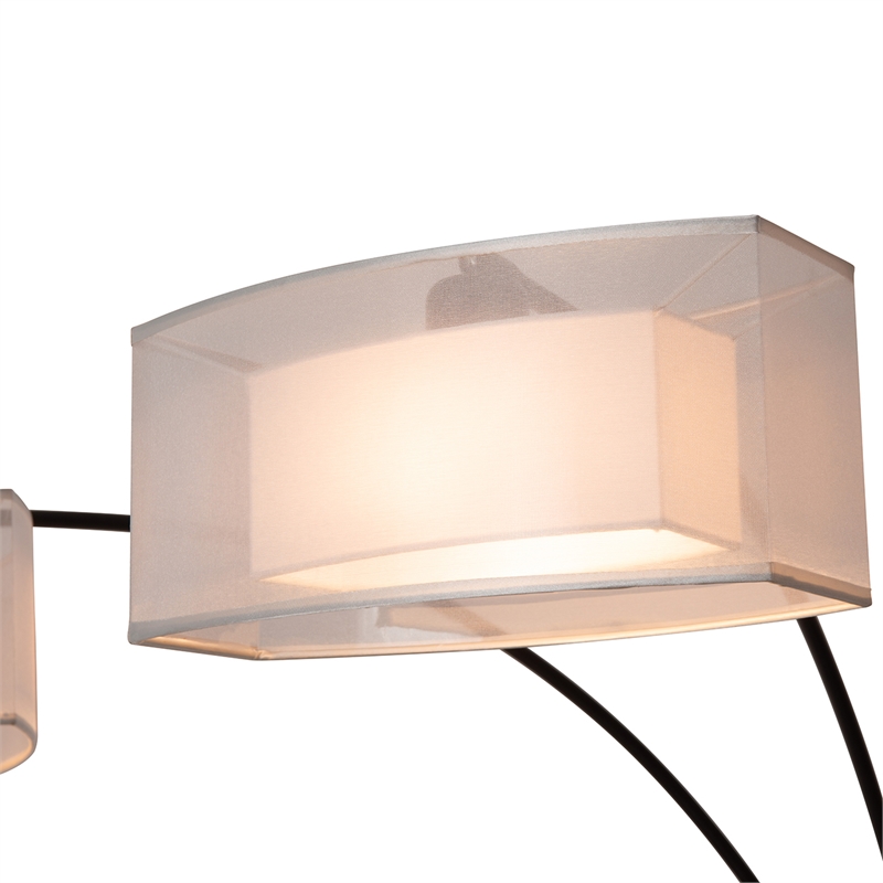 Amarillo 3 Light Arc Floor Lamp - Matte Black