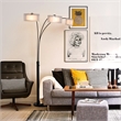 Amarillo 3 Light Arc Floor Lamp - Matte Black