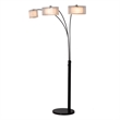 Amarillo 3 Light Arc Floor Lamp - Matte Black