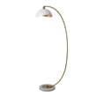Luna Bella Chairside Arc Floor Lamp - 60 Weathered Brass & Matte White