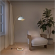 Luna Bella Chairside Arc Floor Lamp - 60 Weathered Brass & Matte White