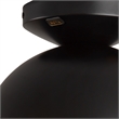 Luna Bella Flush Mount Ceiling Light - Matte Black & Gold-Leaf Shade