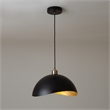 Luna Bella Pendant Light Large - Matte Black Weathered Brass