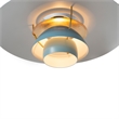 Palm Springs Arc Floor Lamp - Weathered Brass & Blue Shades