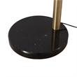 Palm Springs Arc Floor Lamp - Weathered Brass & Blue Shades