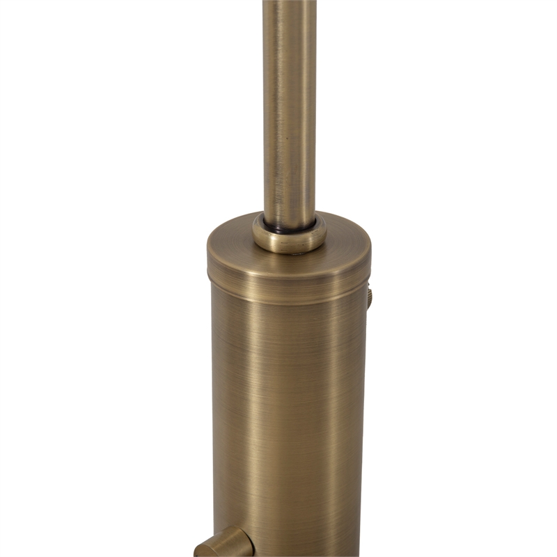 Palm Springs Arc Floor Lamp - Weathered Brass & Blue Shades