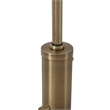 Palm Springs Arc Floor Lamp - Weathered Brass & Blue Shades
