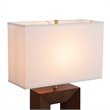 Julie Standing Table Lamp Dark Walnut Wood Finish Weathered Brass
