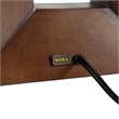 Julie Standing Table Lamp Dark Walnut Wood Finish Weathered Brass