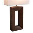 Julie Standing Table Lamp Dark Walnut Wood Finish Weathered Brass
