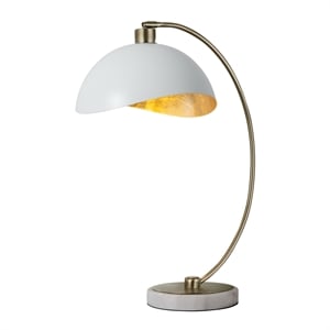 Luna Bella Table Lamp - 28 Weathered Brass & Matte White