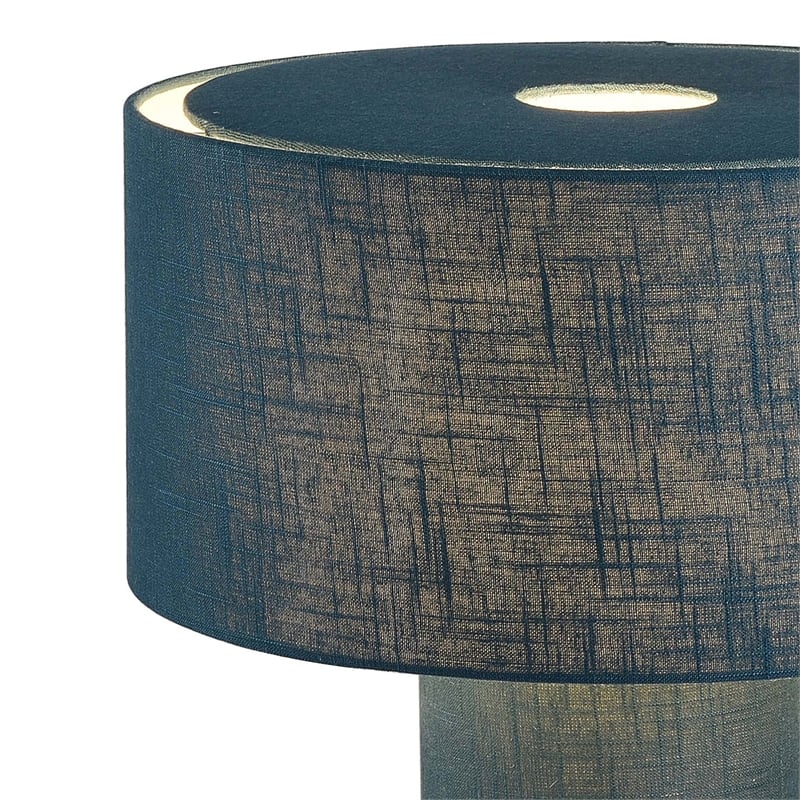 Moonlight Table Lamp -  Pool Blue Linen Shade Dimmer Switch