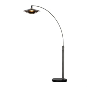 Rancho Mirage 1 Light Arc Floor Lamp - 86 Antique Nickel finish Matte Black