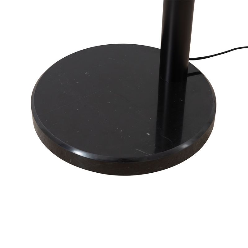 Culver 3 Light Arc Floor Lamp 86 Matte Black & Weathered Brass