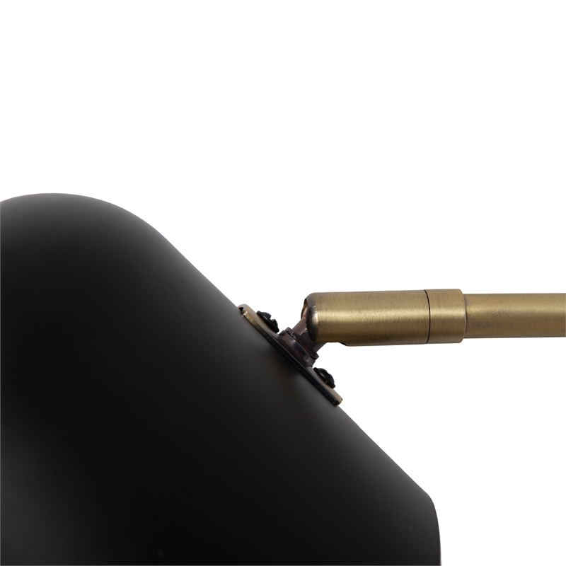 Culver 3 Light Arc Floor Lamp 86 Matte Black & Weathered Brass
