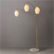 Santa Clara 3 Light Arc Floor Lamp - Weathered Brass