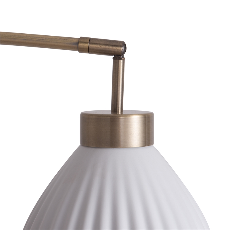 Santa Clara 3 Light Arc Floor Lamp - Weathered Brass