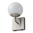 Globe Wall Sconce - 10' Satin Nickel Plug-in with Rocker Switch