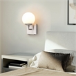 Globe Wall Sconce - 10' Satin Nickel Plug-in with Rocker Switch