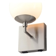 Globe Wall Sconce - 10' Satin Nickel Plug-in with Rocker Switch