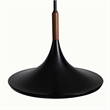 Lodi Pendant Light Large Matte Black Walnut