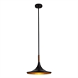 Lodi Pendant Light Large Matte Black Walnut