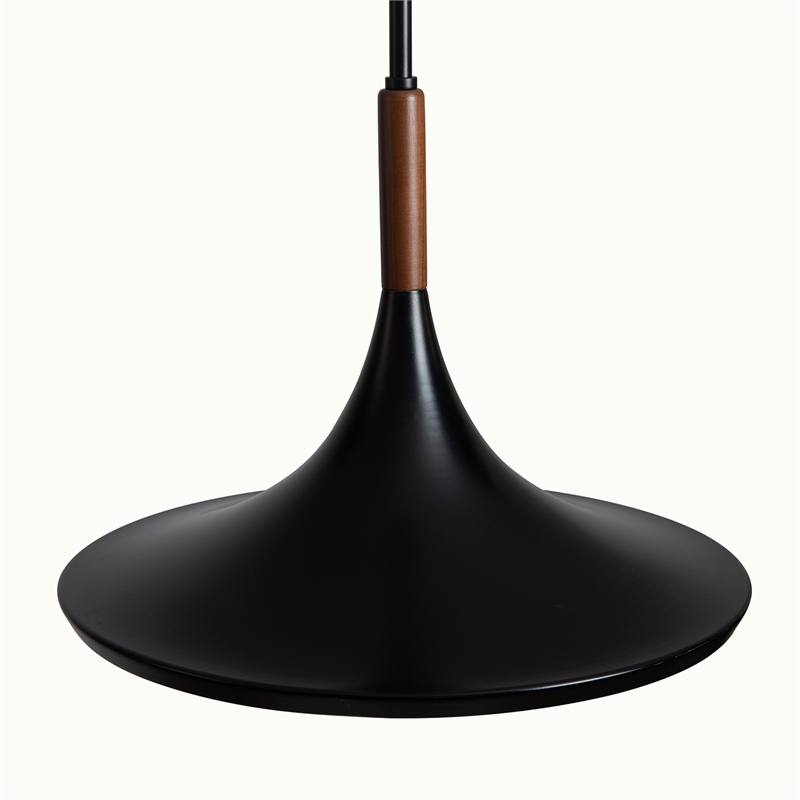 Lodi Pendant Light Small Matte Black Walnut