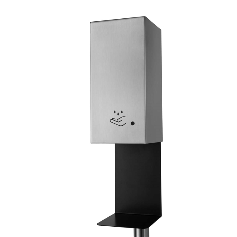 Luxe Floor Stand Touchless Hand Sanitizer Dispenser - 54 Satin Nickel