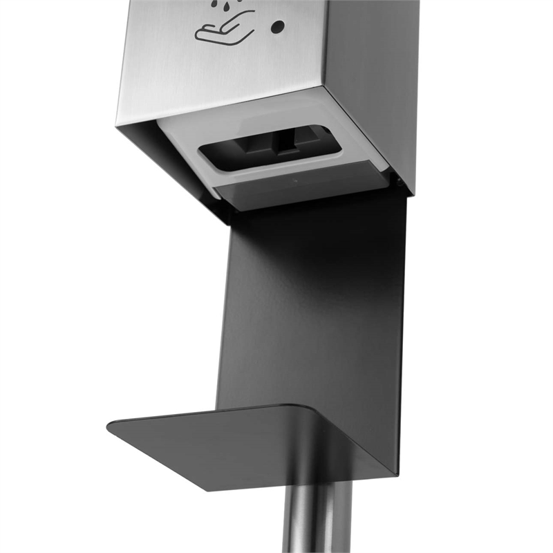 Luxe Floor Stand Touchless Hand Sanitizer Dispenser - 54 Satin Nickel