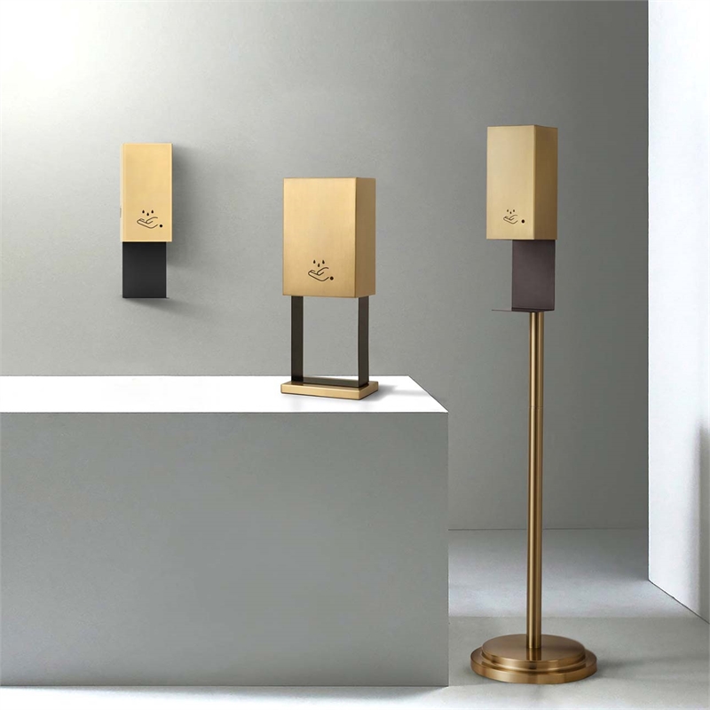 Luxe Wall Mount Touchless Hand Sanitizer Dispenser - 19 Brushed Brass