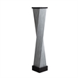 Torque Accent Floor Lamp - Ebony Finish Silver String Shade
