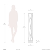 Torque Accent Floor Lamp - Ebony Finish Silver String Shade