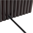 Torque Accent Floor Lamp - Ebony Finish Silver String Shade