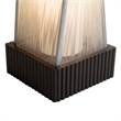 Torque Accent Floor Lamp - Ebony Finish Silver String Shade