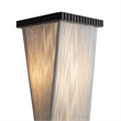 Torque Accent Floor Lamp - Ebony Finish Silver String Shade