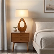 Pearson Table Lamp - 30 Pecan Wood and Brushed Nickel 3-Way Rotary Switch