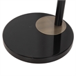 Redondo 1 Light LED Arc Floor Lamp - Matte Black Finish Weathered Brass