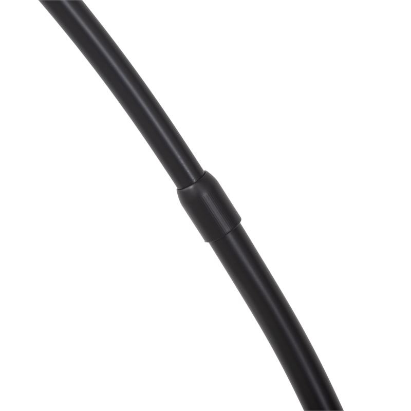 Redondo 1 Light LED Arc Floor Lamp - Matte Black Finish Weathered Brass