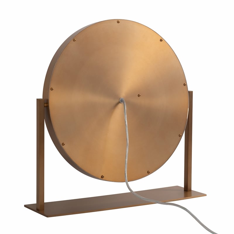 Marilyn Table Top LED Vanity Mirror - Weathered Brass
