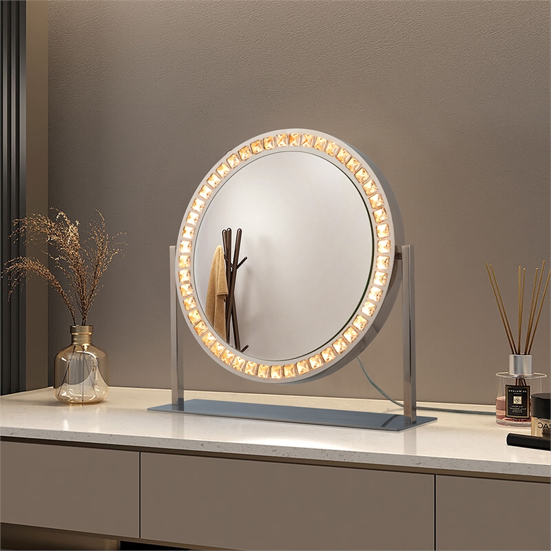 Marilyn Table Top LED Vanity Mirror - Chrome