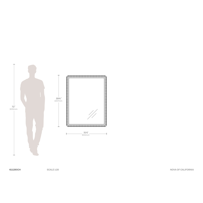 Marilyn Illuminated Rectangular Wall Mirror - 40 Chrome Touch Dimmer